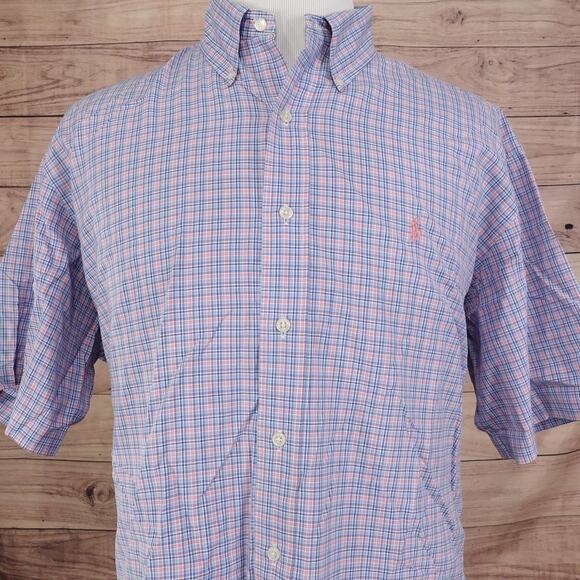POLO RALPH LAUREN CLASSIC FIT SHORT SLEEVE BUTTON DOWN SHIRT MENS SIZE XL - Picture 1 of 6